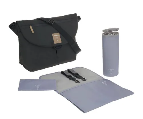 LÄSSIG Wickeltasche Green Label Set (4-tlg) schwarz in schwarz von LÄSSIG