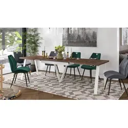Design Esstisch ZAV-1 ausziehbar XXL 140 - 290 cm - Praktischer und stilvoller Esstisch für jeden Raum. Mit komfortablem Synchronauszug und edlem Design, ideal für gesellige Abende. Maße: 140 - 290 cm, Höhe 76 cm, Tiefe 90 cm. Zerlegt geliefert, einfache Montage.