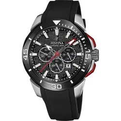 Festina Quarz Herren Chrono Bike F20642/4 - Sportlicher Zeitmesser für Radfahrer - Chronographen mit schwarzfarbigem Zifferblatt und robustem Silikonarmband, perfekt für aktive Männer, die Stil und Funktionalität schätzen.