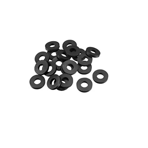 sourcing map 20 Stück Gummi Unterlegscheiben 18mm Außendurchm. 8mm Innendurchm. 3mm Dicke für Wasserschlauch Wasserhahn