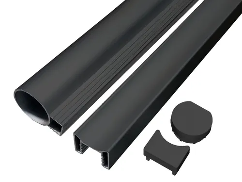Variabler Pfosten Eckprofil für Alu Pfosten - anthrazit - Robuste Abschlussschiene für Gartenzaun, lichtbeständig und schmutzabweisend. Mit 2 Jahren Herstellergarantie und inklusive Befestigungsmaterial. Ideal für langlebige Lösungen im Außenbereich.