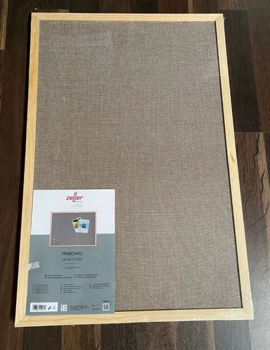 Produktbild Zeller Pinwand Holz Leinen/Kiefer 60x40cm