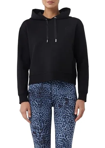 Damen Kapuzensweatshirt von COMMA CASUAL IDENTITY, Gr. 42, schwarz - Lässiges, taillenbedeckendes Kapuzensweatshirt aus weicher Baumwollmischung, ideal für den Alltag. Der Rundhalsausschnitt und das angesetzte Bündchen sorgen für einen modernen Look.