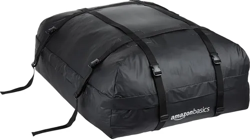 AmazonBasics Dachgepäckträgertasche Autozubehör Dachbox 425 Liter Schwarz Groß Robust Transport