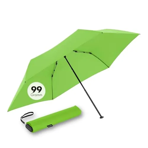 Doppler Taschenschirm Zero,99 Flat I Ultra leichter Regenschirm in Peppy Lime