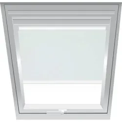 Roto Verdunklungsrollo Weiß 1-V01, 134x145 cm (13/14), Aluminiumschiene,Elektro,R85 SR,Roto
