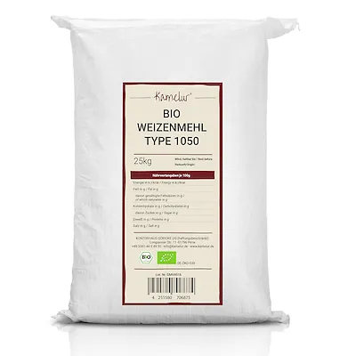 25kg BIO Weizenmehl 1050 im Sack, Weizen Mehl Bio 2 EUR/kg