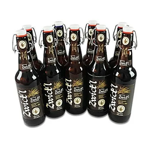 Zwickl Kellerbier - 9 Flaschen à 0,5 l (5,3 % vol.) - Genießen Sie das Zwickl Kellerbier aus Deutschland in praktischer 9er-Packung. Ein erfrischendes Pils mit vollem Geschmack für gesellige Anlässe.