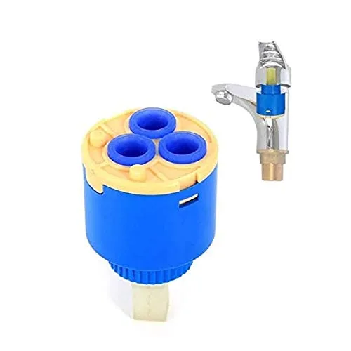 Toolstar Ersatz-Kartusche für Monoblock-Wasserhahn, Keramik, 35 mm/40 mm (Typ A/B), Blau