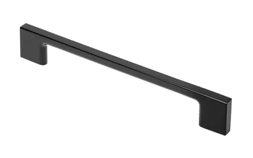 Slim Küche/Schlafzimmer Tür Griffe, Zinklegierung, schwarz, 320mm Hole Centre