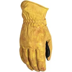 Rusty Stitches Johnny 4XL Motorrad Handschuhe - Retro Biker Leder gelb-schwarz - Motorradhandschuhe aus hochwertigem Leder, ideal für Biker. Mit ihrem Retro-Design bieten sie Stil und Komfort auf jeder Fahrt.