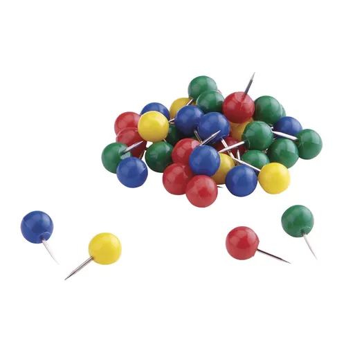 Magnetoplan 111165102 Pinnadeln in gelb, Blisterverpackung mit