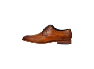 bugatti Herren Businessschuhe - Schnürer mit Wechselfußbett, Cognac (6300) - Herren-Schnürhalbschuhe mit normaler Weite und Schnürsenkelverschluss, ideal für Büro und Anlässe, bieten optimalen Tragekomfort.