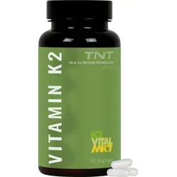 TNT Vitamin K2 (MK-7) Kapseln - 90 Stück - Fettlösliche Vitamine: Hochwertige MK-7 Form für optimale Calciumaufnahme und Unterstützung der Blutgerinnung. Ideal für gesunde Knochen und Gefäße.
