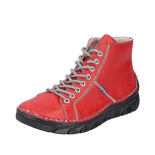 Rieker Damen Stiefeletten 55020 - Wanderschuhe mit flachem Absatz, ideal für lange Spaziergänge und vielseitig kombinierbar.