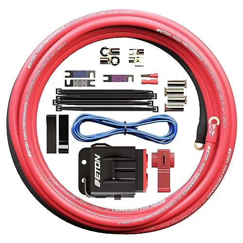 ETON PCC 10 – Hochwertiger Strom Anschluss Kabelsatz - Verbindungskabel für Fahrzeugelektronik, ideal für einfache Installation von Verstärkern und Subwoofern, inkl. hochwertigem Powerkabel und umfangreichem Zubehör.