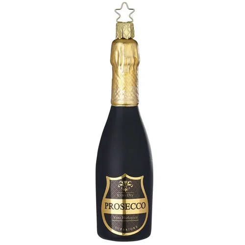 Christbaumschmuck Salute Prosecco 14,5cm Sektflasche Christbaumfigur Inge-Glas