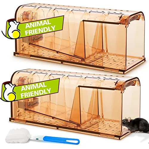 TAKRINK Mausefalle Lebend – Wiederverwendbare Falle für Küche und Garten, 2 Stück - Tier- & Nagerfallen: Effektive und umweltfreundliche Lösung zur Mäusebekämpfung, wiederverwendbar und ideal für den Einsatz in Küche und Garten.