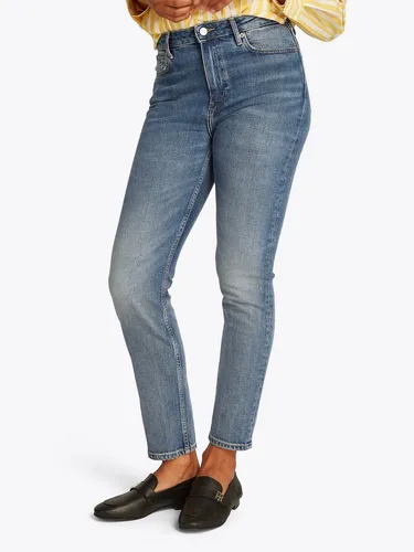 Tommy Hilfiger Slim-fit-Jeans Slim Cigarette High Waist mit Logo-Badge, in blauer Waschung