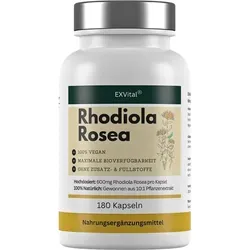 Rhodiola Rosea, hochdosiert 6000mg Tagesdosis, 180 vegane Kapseln von EXVital