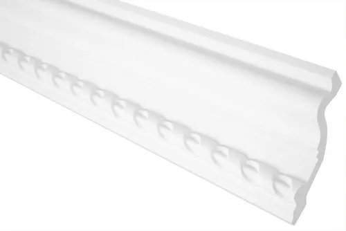 Hexim Stuckleiste C715, 2 Meter - Elegante Deckenleisten im Barock Stil - Deckenleisten aus hochwertigem Polyurethan, ideal für stilvolle Raumgestaltungen. Stoßfest und feuchtigkeitsresistent, leicht zu montieren und bereit für Ihren individuellen Anstrich.