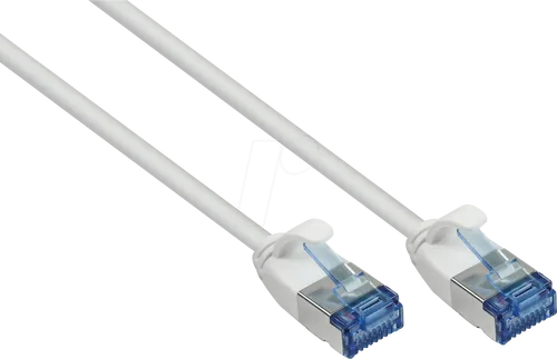 GC 8060-HS002W - Patchkabel Cat.6a, U/FTP PiMF, SlimLine, 0,15 m, weiß