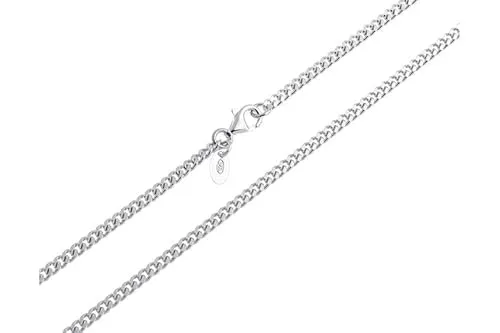 2,7mm Panzerkette aus 925 Silber - wählbare Längen 38-100cm - Ketten für Damen, massive Panzerkette aus echtem 925 Sterlingsilber, in verschiedenen Längen erhältlich und versandfertig in 24 h.