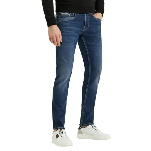 PME Legend Herren Jeans SKYRAK - Low Waist - Regular Fit - Modische Herrenjeans in Blau mit niedrigem Bund und Regular Fit. Aus hochwertigem Material mit 2% Elasthan für optimalen Tragekomfort. Ideal für lässige Outfits!