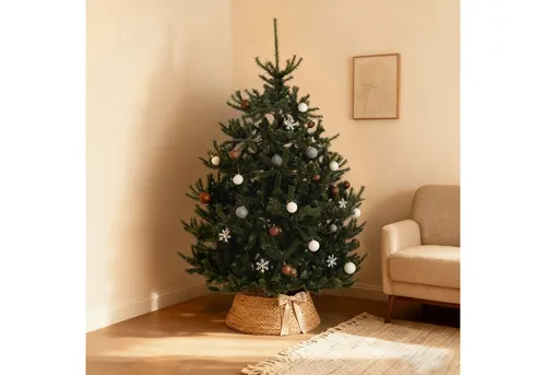 Salcar Künstlicher Weihnachtsbaum Ultra-realistische Nordmanntanne Weihnachtsbaum Künstlich Tannenbaum, Nordmanntanne, 210 cm mit 1512 Spitzen, sehr dicht, ohne Lücken