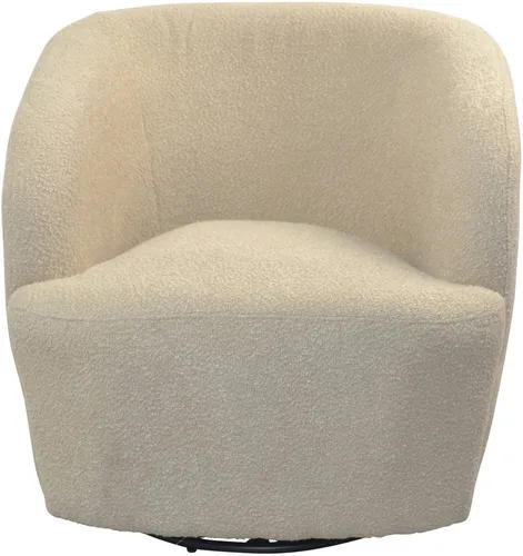 HOFMANN LIVING AND MORE Drehsessel beige - Sessel mit Drehfunktion, pflegeleichter Luxus-Microfaser in Teddyoptik, ideal für gemütliche Stunden in Ihrem Wohnraum.