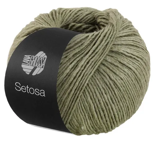 LANA GROSSA Setosa Häkelwolle, 150 m in grün von LANA GROSSA