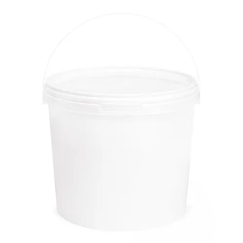 Garronda Eimer mit Deckel 5 L für die Lagerung von Lebensmittel- und Chemischen Produkten Weiß 50 Stück GD-0114