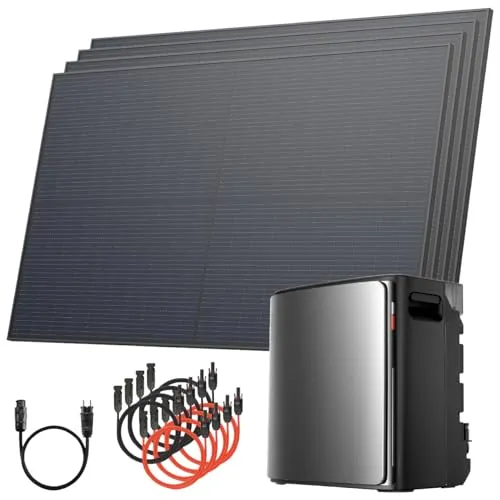 Solarway® Balkonkraftwerk 2000Wp mit EcoFlow STREAM Ultra X Speicher - Solaranlage für die Steckdose mit 3,8 kWh Speicher und 500W Modulen – ideal für nachhaltige Energieerzeugung im eigenen Zuhause.