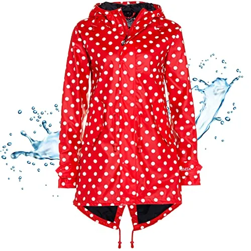BMS Regenjacke rot 48 - Funktionsjacke aus 100% Baumwolle, atmungsaktiv und winddicht, ideal für wechselhaftes Wetter.