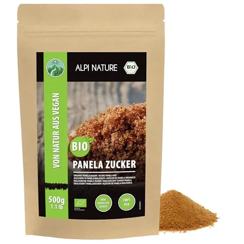 Alpi Nature Panela Zucker BIO 500g, bio Panela Zucker, Rohrohrzucker, unraffinierter Rohrzucker