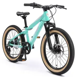 Jugendfahrrad BIKESTAR 20 Zoll, grün - Kinderfahrrad für eine Körpergröße von 114-148 cm, mit stabiler Stahlrahmen und 7-Gang Shimano Kettenschaltung für optimales Fahrvergnügen und Sicherheit.