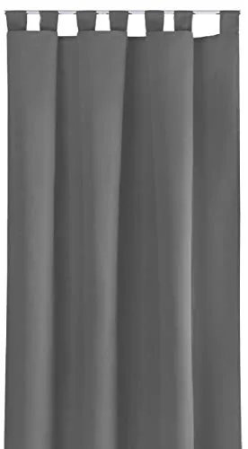 Bestlivings Blickdichte Gardine mit Schlaufen (140x245 cm/Dunkelgrau), in vielen Variationen
