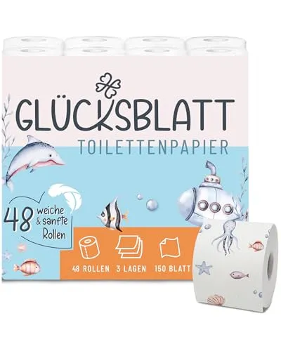 Buntes 3-lagiges Toilettenpapier, 48 Rollen