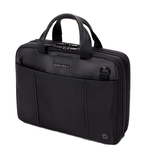 Bowatex Kombination Aktentasche Laptoptasche mit Rucksack Funktion Schwarz 41 cm