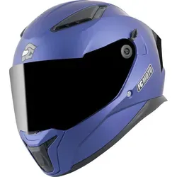 FC-Moto FF130SV Helm, blau, Größe L für Männer - Motorradhelm mit klarem Visier und integriertem Sonnenvisier für optimalen Schutz und Komfort bei jeder Fahrt.