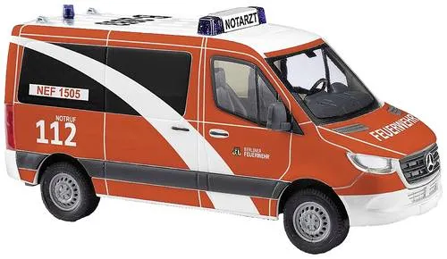 Busch Modelleisenbahn-Straße 53459 H0 - Mercedes Benz Sprinter Modellfahrzeug, detailgetreu und ideal für Sammler ab 15 Jahren