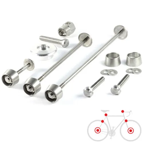 Produktbild Pitlock Set 02/GA/BR für VR/HR/Sattelstütze/Ahead/Bremsen, silber