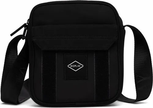 REPLAY Umhängetasche Crossbody Bag Black - Modische Umhängetasche für Männer, stufenlos verstellbarer Schulterriemen und geräumiges Hauptfach für Wertsachen. Ideal für Alltag und Freizeit.