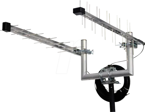 Wittenberger LTA 22 Dou Set LTE 790-862 MHz Außenantenne - DVB-T/T2-Antenne mit 2x10m Kabel, ideal für optimalen Empfang in ländlichen Gebieten und verbessert die Signalstärke.