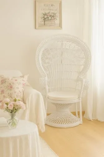 Rattansessel Pfauenthron von Möbel Direkt Online - Eleganter Sessel aus handgeflechtetem Rattan mit stabilem Gestell und filigranem Design. Inklusive schaumstoffgepolstertem Sitzkissen für hohen Komfort.