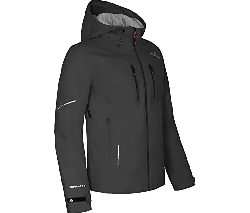 Bergson SKIEN Thermo | Herren Regenjacke, leicht wattiert, recycelt, 20000 mm Wassersäule, Black [900], 56 - Herren