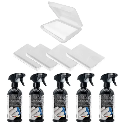 Autoknete Reinigungsknete 5x500ml Gleitmittel / 5x100g Knete weiß fein Rostentfe