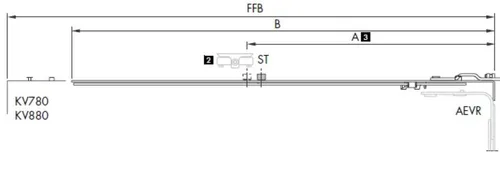 AUBI Drehband BD321-40V04 TS Fensterbeschlag FFB 410-620mm b 390mm