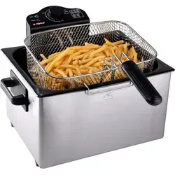 ALPINA Fritteuse 5 L, 2000 W - Perfekte Frittierergebnisse - Fritteusen mit 5 L Volumen und 2000 W Leistung, ideal für knusprige Pommes und Snacks für die ganze Familie.