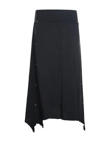 Vishes Damen A-Linie Rock Baumwolle Vintage schwarz 42-44 - Klassischer A-Linien Rock aus 100% Baumwolle, knielang und mit elastischem Bund für hohen Tragekomfort. Ideal für Freizeit und besondere Anlässe, vielseitig kombinierbar für jeden Look.